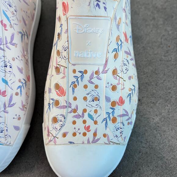 Native Disney Collab Frozen Elsa beige floral print hybrid sneaker water shoes 1 - Picture 7 of 10